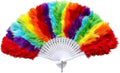 Rainbow Fan Folding Hand Feather Fans Handheld for Pride Day Parade Rainbow Party Decoration Music Festival Party Festival Decor
