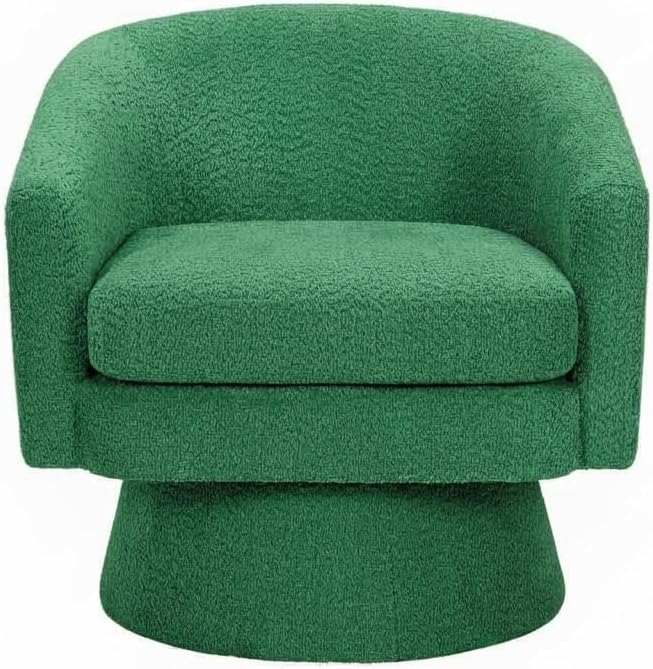 CABIHOME 360° Accent Chair, Wood Frame & Soft Padded Lounge Chair with Ergonomic Wrap Design, Cozy Chenille Fabric Armchair for Living Room, Garden, Patio