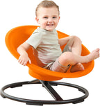 Spinning Chair for Autistic Kids, Sit and Spin Autism Toys for Age 3+, Sensory Swivel Chair Enhancing Motor Skills, Educational Indoor & Outdoor Toys (Orange)