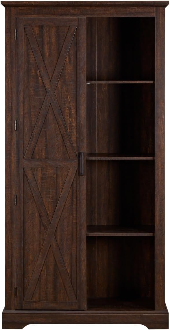 Retro Tall Storage Cabinet, Rustic Farmhouse Pantry Cupboard, for Kitchen Dining Living Room,for Kitchen Home