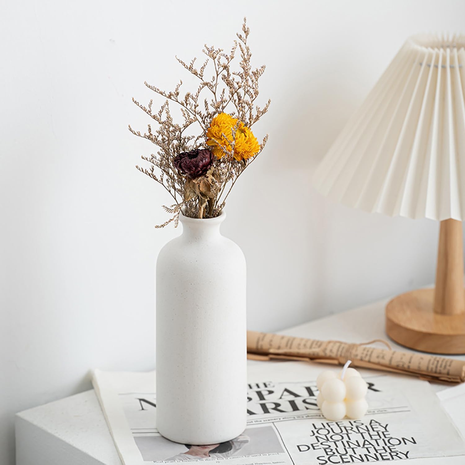 Ceramic Vase Set of 3,Modern Nordic,Minimalist Decorative Vase for Living Room Table Centerpiece Coffee Dining Wedding Bookshelf Home Decoration