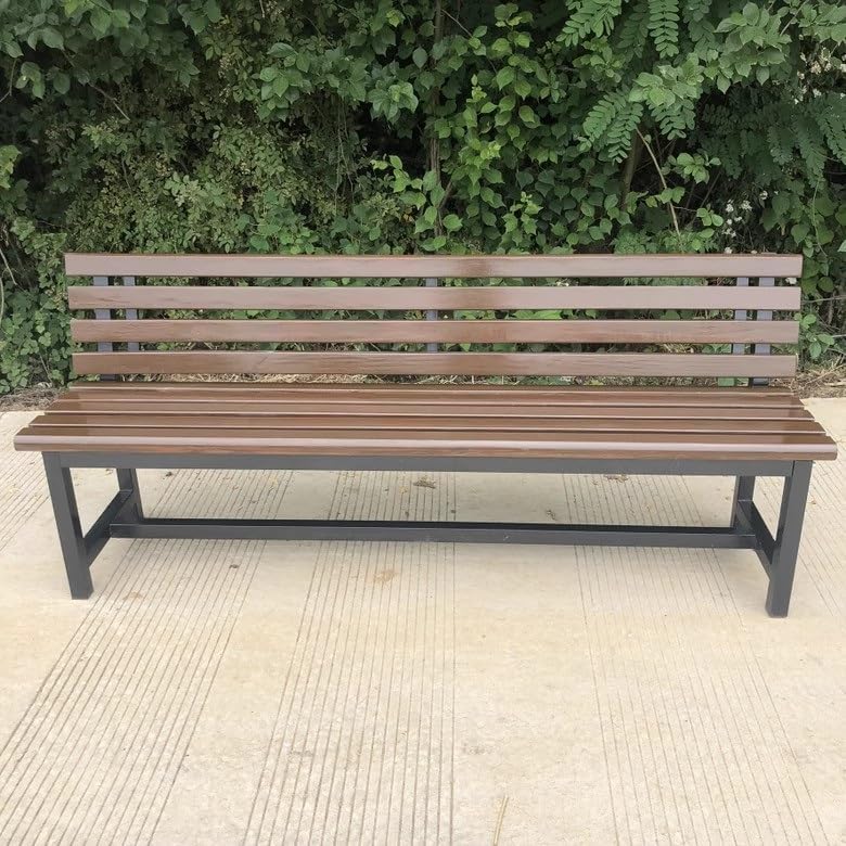 Patio Benches for Outdoors Bench Rest Area Shoe Changing Stool Solid Wood Back Outdoor Courtyard Square Seat Park Row Chair Garden Benches for Outdoors