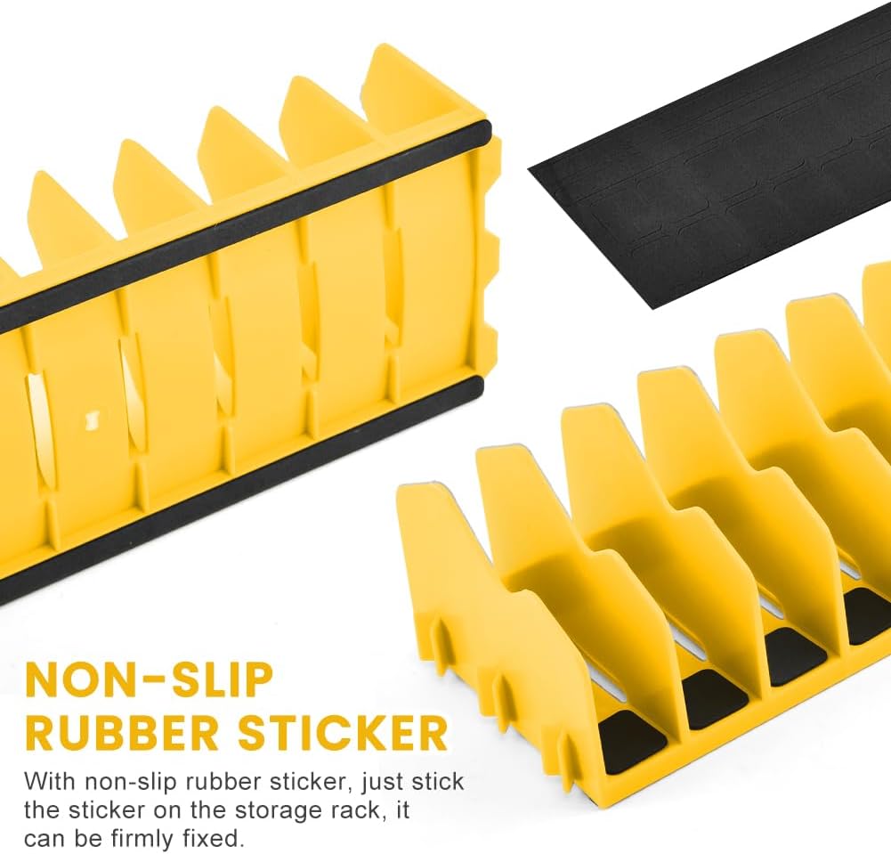 2 Pack Pliers Organizer Rack, 10 Slots Pliers Cutters Organizer Rack Plastic Tool Organizers Space Saving Tool Drawer Toolbox Organizers for Tools Box Storage(COLOR:yellow)