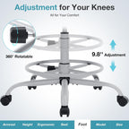 Drafting Chair Tall Office Chair for Standing Desk Counter Height Adjustable, Egronomic Lumbar Support with Flip Up Armrest, Footrest, Rolling, Grey, 1pc