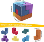 7Pcs Elastic Sponge Toddler Cushions Washable Inspiring Creativity Blocks Chair Wear Resist for Kids Bedroom Playroom Furnitures