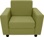 Factory Direct Partners SoftScape Inspired Playtime Classic Reading Chair, Children's Commercial-Grade Upholstered Furniture for Home, Daycare, Preschool, Library Modern Design - Fern Green, 14472-FG