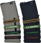 12 Pack Miaozhun 6.5 Grendel Magazine Marking Bands 6.5 Grendel Magazine Caliber Identification(Black-Green)