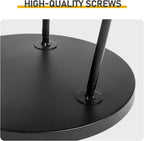 2-Tier Round Metal Coffee Tables Nightstand for Small Spaces,Round End Table,Small Side Table for Indoor Outdoor and Living Room Bedroom or Office, Black