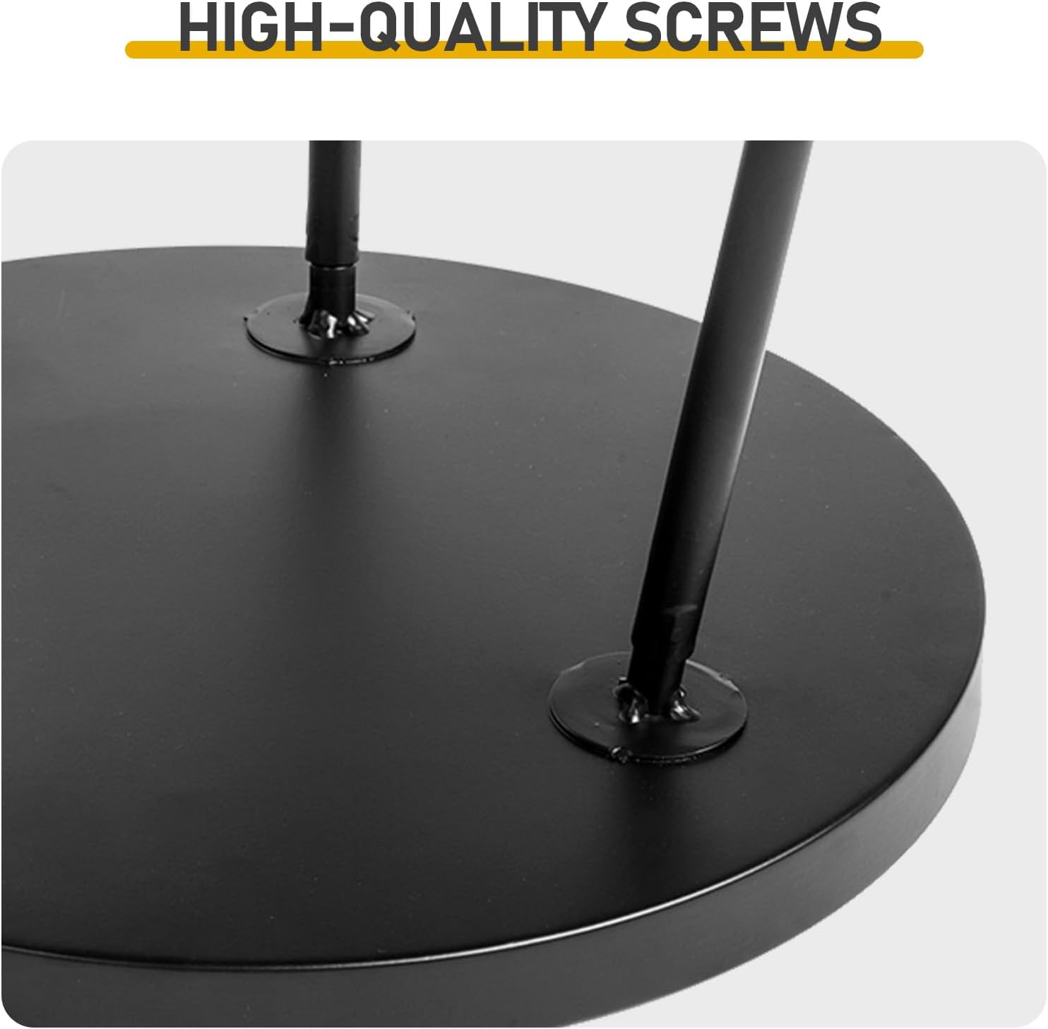 2-Tier Round Metal Coffee Tables Nightstand for Small Spaces,Round End Table,Small Side Table for Indoor Outdoor and Living Room Bedroom or Office, Black
