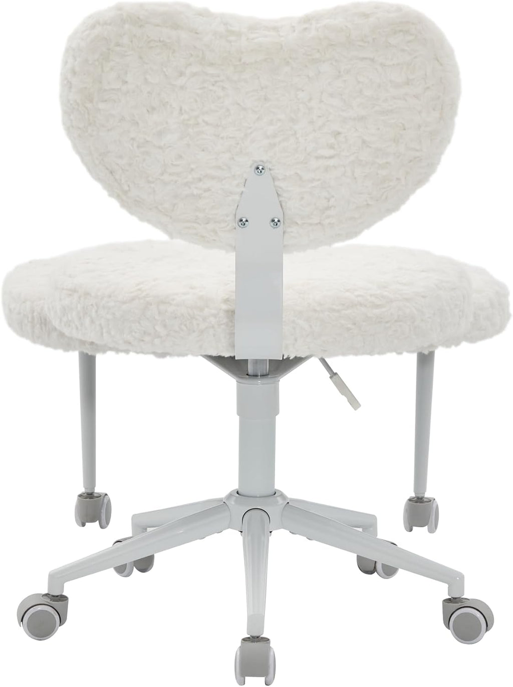 Artificial Rabbit Hair Meditation Chair Plus, Cross Legged Chair with Wheels, ADHD Chair, Criss Cross Desk Chair with Lumbar Support and Adjustable Stool, Flexible Design for Fidgety Sitters, Beige