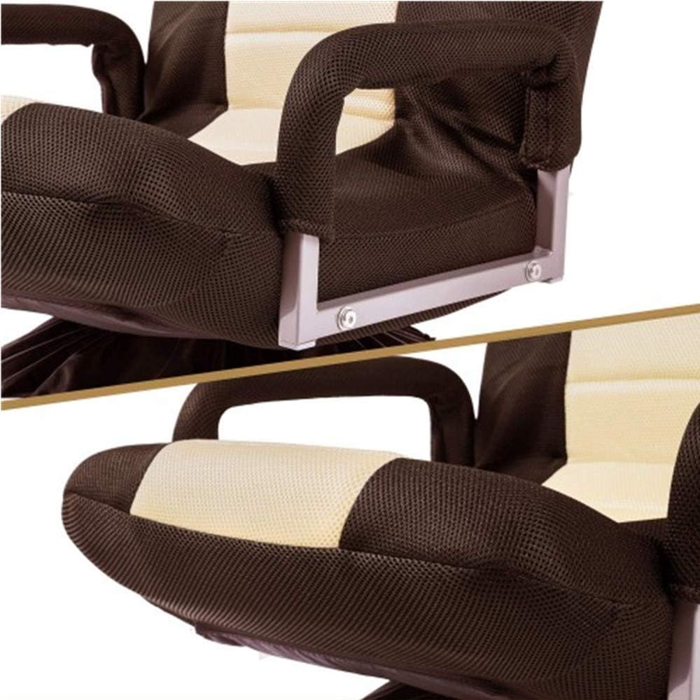 Floor Gaming Chair, Soft Floor Rocker 7-Position Swivel Chair Adjustable for Kids Teens Adults Playing Video Games, Reading, and Relaxing (Brown)