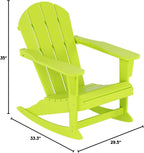 WestinTrends Malibu Outdoor/Patio Poly Adirondack Rocking Chair, Lime