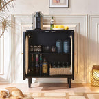 Entryway Cabinet Wooden Sideboard for Home Dining Room Large Capacity Storage Double Door Cabinet Home Retro Storage Cabinet Sideboard Storage Cabinet