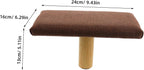 GALPADA Wooden Bench with Cushion, Small Portable Prayer Kneeler Stool, Ergonomic Posture Support Seat Suitable Under 150cm Height