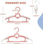 50pcs Pink Baby Hangers, Non-Slip and Extendable Laundry Infant Pant Hanger for Newborn Clothes Hangers,11"-14'' Adjustable Children Coat Hanger for Girl Boy Toddler Kids Child.