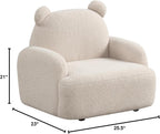 25.5" W Beige Sherpa Bear Shaped Armchair