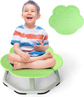 Costzon Sensory Chair, 360° Sit & Swivel Autistic Children Sensory Toy w/Non-Slip Metal Base for Training Body Coordination and Indoor Outdoor Use, Spinning Chair for Autistic Kids (Green,Cat Paw)