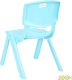 JOON Stackable Plastic Kids Learning Chairs (10 Pack), 20.8x12.5 Inches, The Perfect Chair Sets for Playrooms, Schools, Daycares and Home, Colorful Design, 10.5 Inches Seat Height, Baby Blue