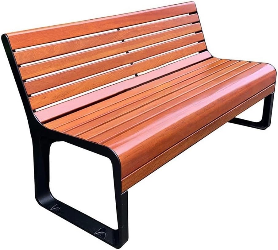 Patio Benches for Outdoors Nordic Outdoor Park Bench with Backrest Metal Square Garden Viewing Seat Beach Chair Shopping Mall Rest Garden Benches for Outdoors