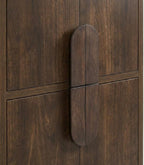Furnifact Rustic Finish Pantry Cabinet, Durable Construction, Anti-Tip Mechanism, Spacious Storage, Easy Accessibility, Sturdy Frame for Kitchen Organization