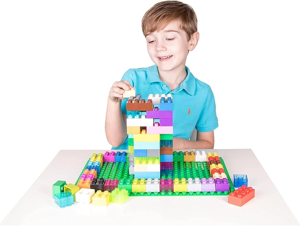 Strictly Briks Building Brick Baseplate for Building Toy Projects, Large Toy Building Sets - Compatible with Major Block Brands - 15 x 10.5 in, Green (Pack of 2)