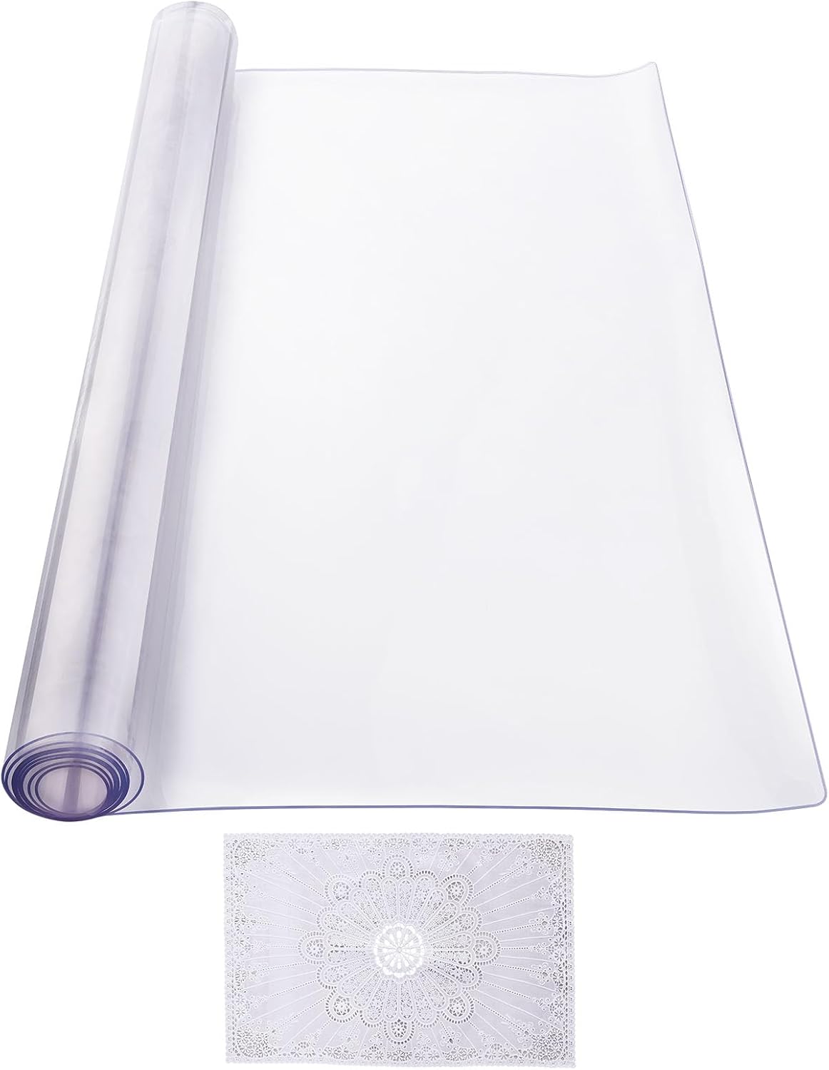 VEVOR Plastic Table Cover, 40 x 80 Inch 2.0 mm Thick Rectangle Clear PVC Mat Protector, Waterproof & Easy Cleaning Desk Pad Tablecloth, for Office, Dresser, Dining Room, Night Stand