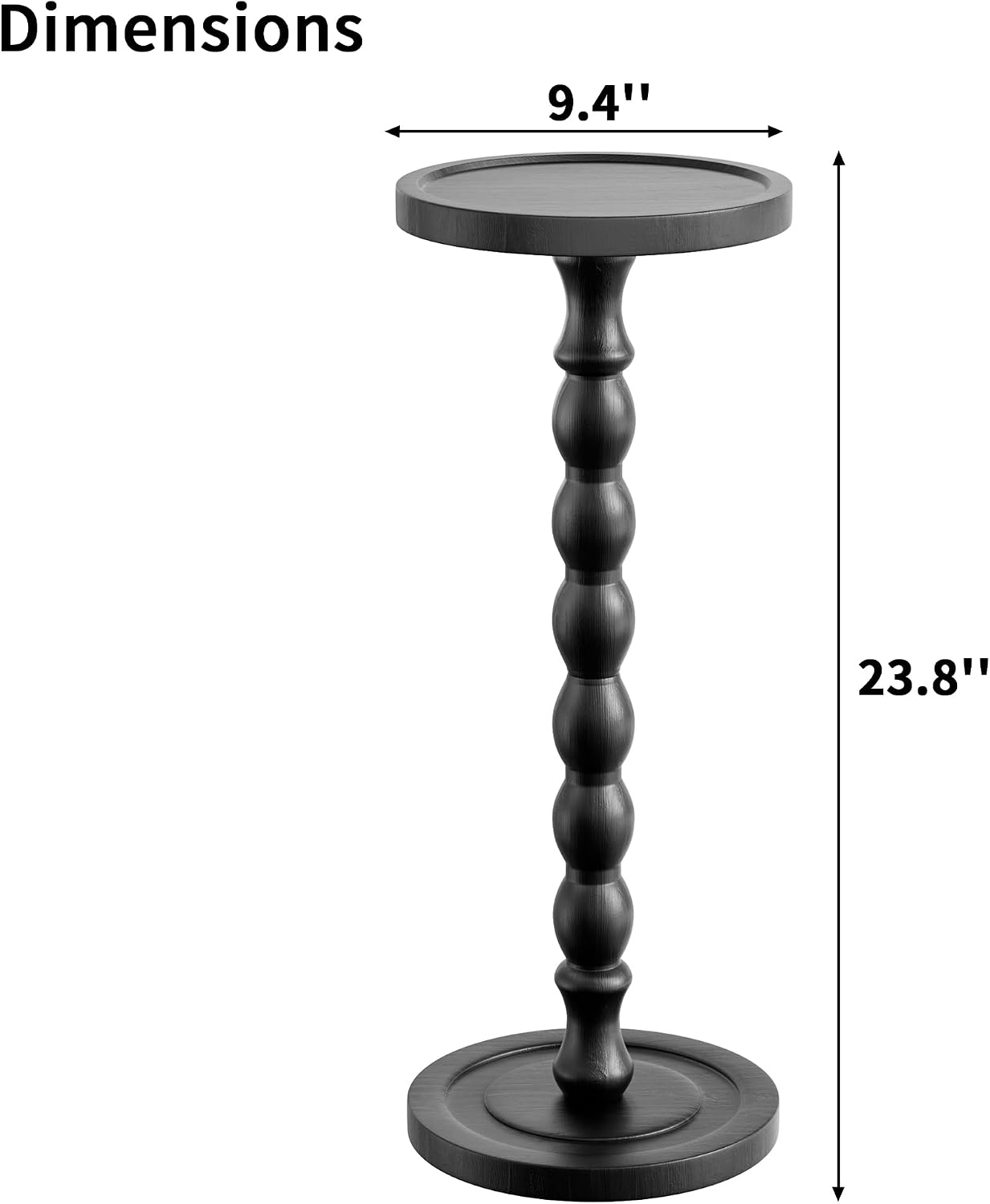 Side Table for Small Spaces, Small End Table for Living Room, Bedroom, Corners, and Office