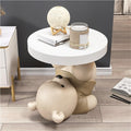 Bear Statue Side Table, Modern Sofa Table, Resin Sculpture Bedside Table, Creative Home Decor, Cute Bedroom Decor, Accent Table for Living Room(Brown)