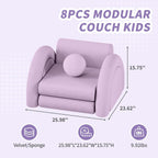 Modular Kids Play Couch (Small, Blueberry)