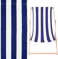 2Pcs Beach Sling Chair Replacement Fabric Blue and White Stripe Outdoor Folding Canvas 45x17in Patio Sling Chairs Cloth Outdoor Folding Chair Fabric for Home Beach Chairs Garden Courtyard
