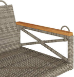Patio Swing Bench Gray,Modern Patio Swing Bench for One Person Stylish Synthetic Rattan Outdoor Furniture with Comfort Design Patio Furniture