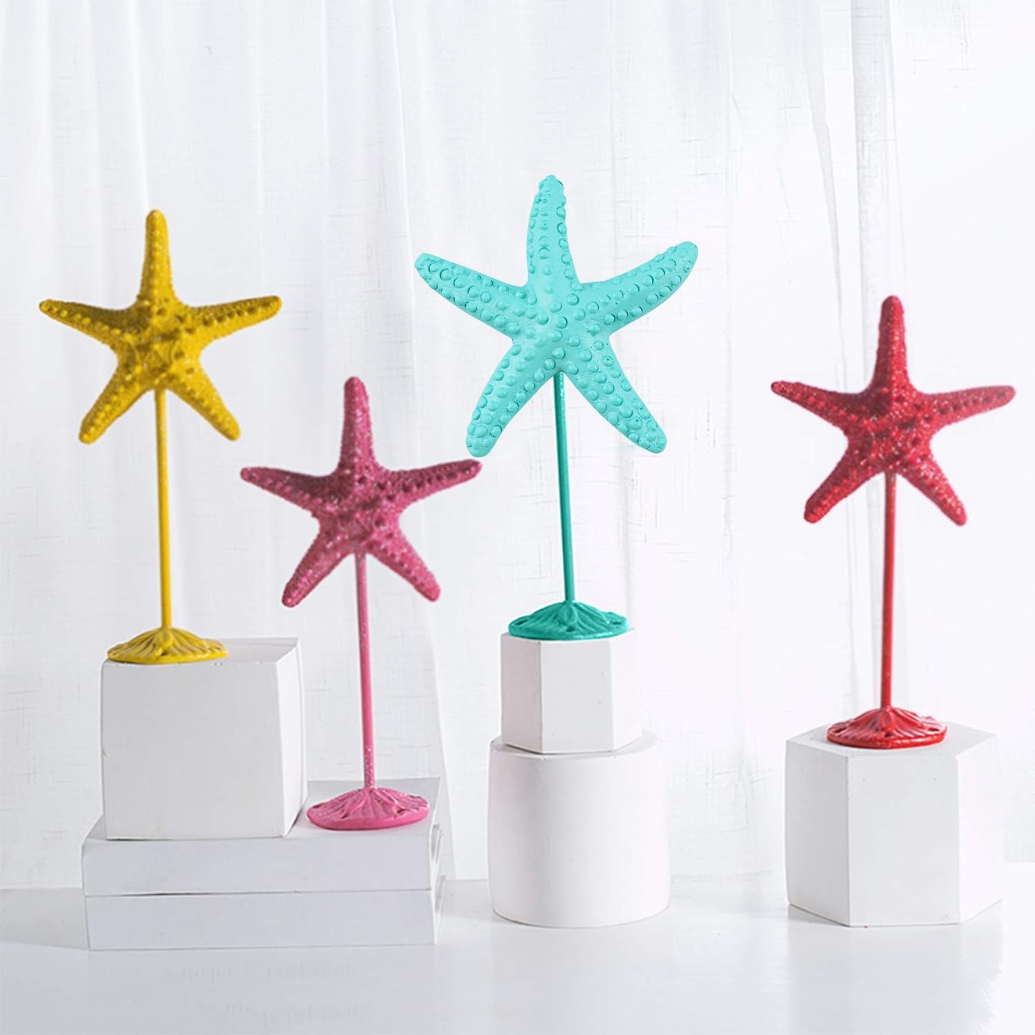 Framendino, 30 Pack Cute Seashells Starfish Decor Small Finger Resin Ornaments for Wedding Beach Theme Party DIY Crafts Home Fish Tank Decoration