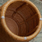 Couch Side Table Home Creative Rattan Drum Stool B& Living Room Sofa Side Table Narrow End