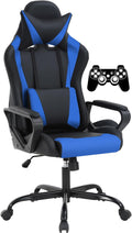 Gaming Chair, Computer Racing Chair Ergonomic Office Chair Video Game Chairs for Adult Kids Teen Height Adjustable Reclining Chair with Lumbar Support Armrest Headrest Swivel Chair Game Chair, Blue