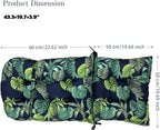 Indoor/Outdoor Rocking Chair Cushion Waterproof 43.3×19.7 in-All Weather Patio&High Back Chair Cushions with Ties,Thicken Outdoor Garden Furniture Chair Pads Replacement (Green Leaf)