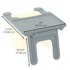 Children's Factory Edutray Desk Attachment for Cube Chair – Toddler Study Surface for Homeschool, Classroom, Space-Saving, Durable, Easy-Clean Plastic, Gray