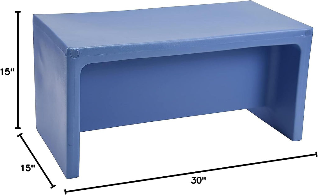 Children's Factory Adapta-Bench, CF910-055, Sky, Kids Flexible Seating, Classroom, Preschool and Daycare Furniture, Indoor or Outdoor Toddler Chairs