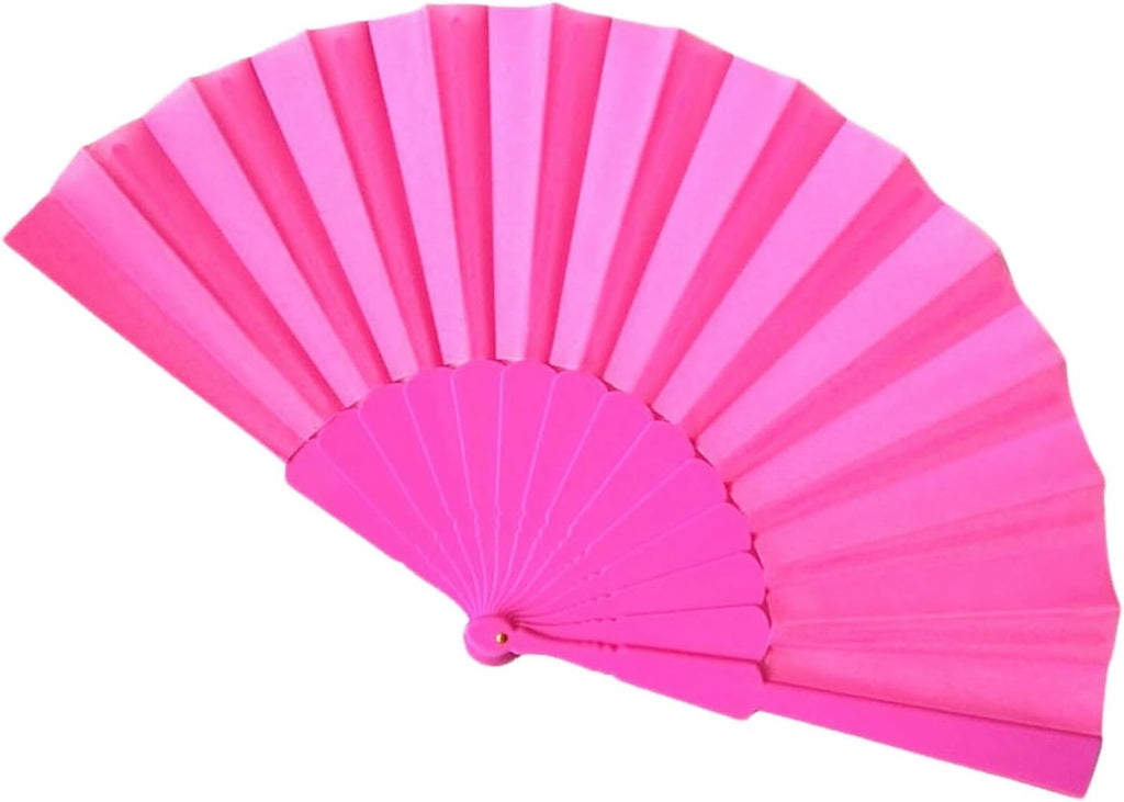 Hand Fan Held Tela Portable Dances Fabric Folding Party Wedding 43cm