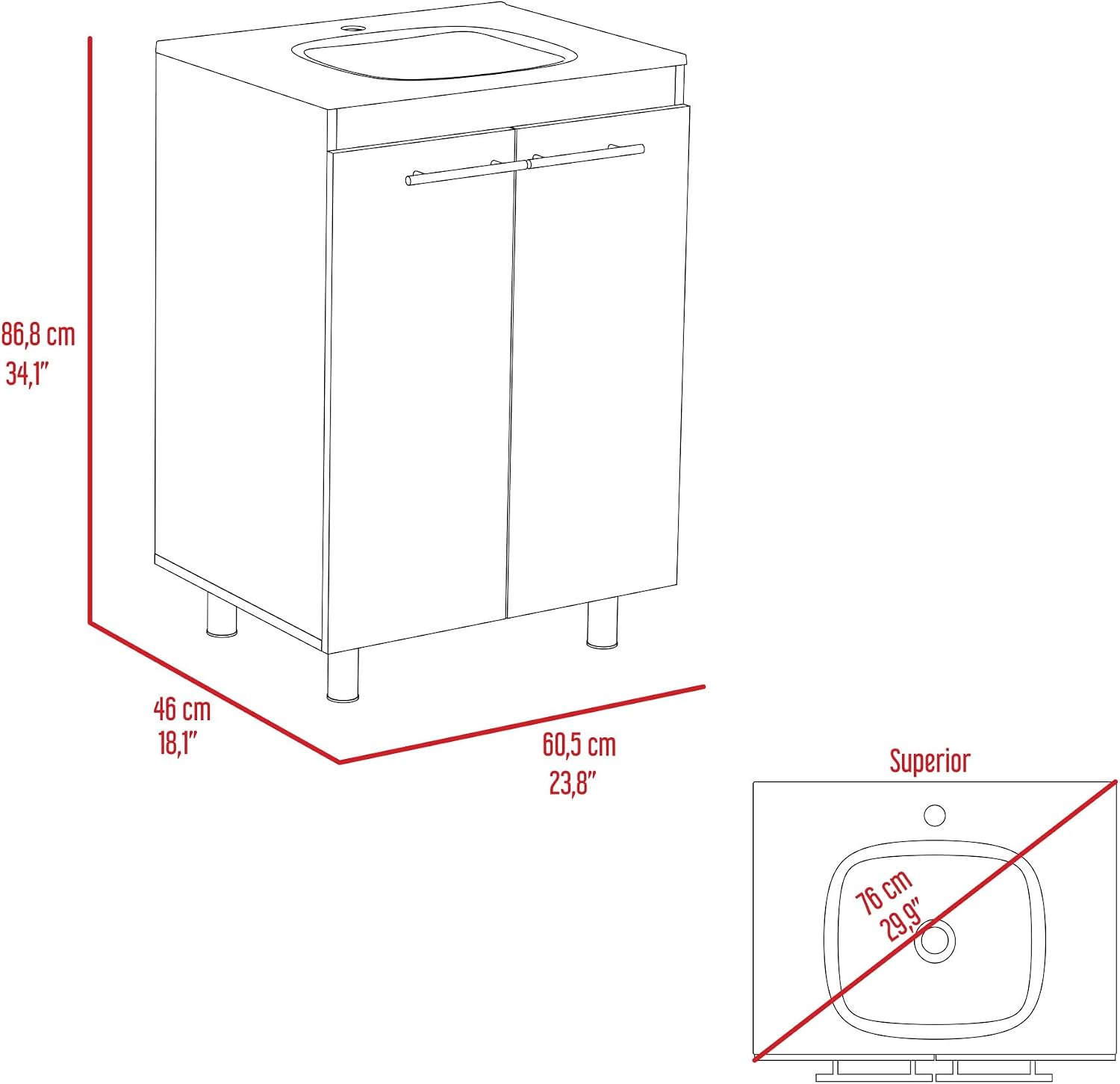 Floor Cabinet W/Storage Drawers, Storage Locker with Two Shelves, for Bathroom Kitchen,for Kitchen Home