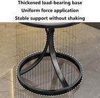 Small Round Table, Couch Side Table, Nightstand, TV Tray Table for Living Room, Bedroom, Modern Simple Balcony Sofa Table with Metal Bracket for Working Watching Movies Breakfast(A,50CM)