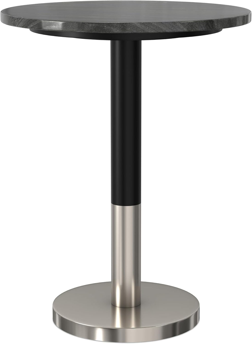 SIMPLIHOME Evans Side Table - 16 inch Wide Modern Metal Frame with Black Marble Top in C-Shape Design, Contemporary Slide-Under Accent Stand or End Table for Living Room, Bedroom, or Office