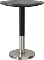 SIMPLIHOME Evans Side Table - 16 inch Wide Modern Metal Frame with Black Marble Top in C-Shape Design, Contemporary Slide-Under Accent Stand or End Table for Living Room, Bedroom, or Office