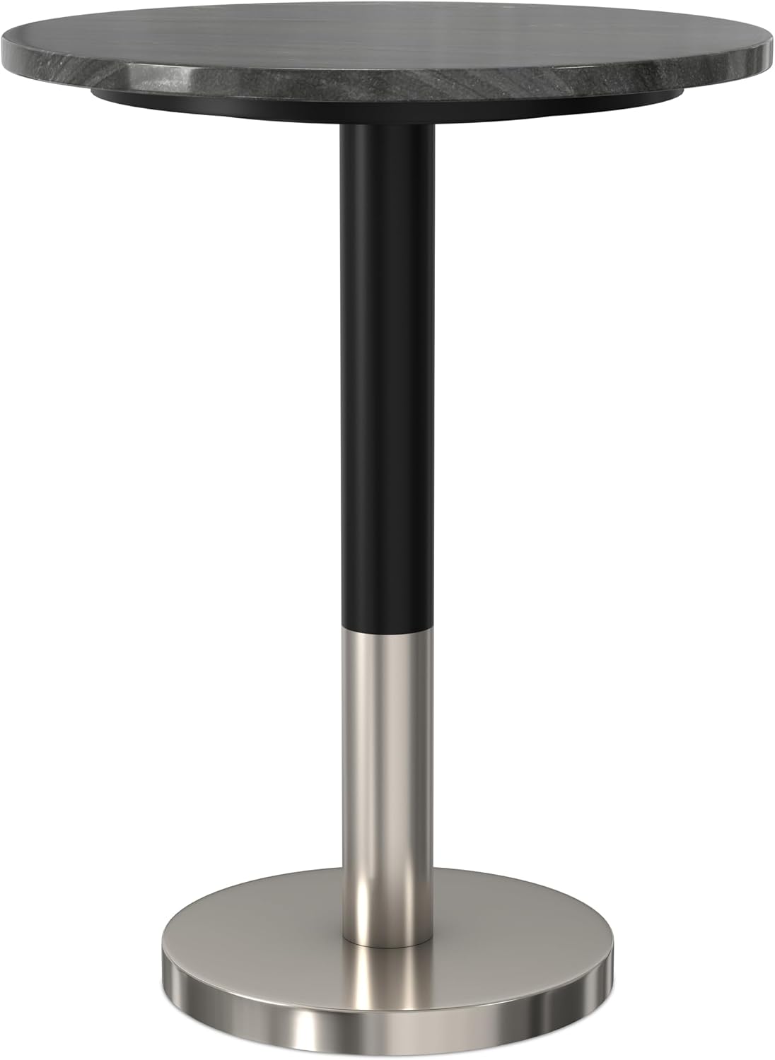 SIMPLIHOME Evans Side Table - 16 inch Wide Modern Metal Frame with Black Marble Top in C-Shape Design, Contemporary Slide-Under Accent Stand or End Table for Living Room, Bedroom, or Office