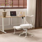Meditation Chair, an Ergonomic Cross-Legged Seating Chair with Lumbar Support and A Height-Adjustable Seat Cushion, Ideal for People Engaged in High-Intensity Office Work. Beige