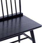 DUHOME Entryway Bench, Black Dining Bench with Spindle Back Farmhouse Wood Windsor Bench for Foyer Balcony Living Room, Black