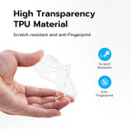 Mcbazel Transparent TPU Case for Switch JoyCon Controllers, Protective Cover Anti-Slip Grip Clear Skin Compatible with NS Switch/OLED(NOT for NS 2)
