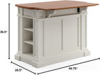 homestyles Americana Off-White Kitchen Island