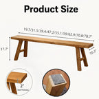 Farmhouse Solid Wooden Narrow Bench Natural Rustic Kitchen Dining Table Skinny Entryway Shoe Benches 47.2/62.9/70.8/78.8 In End of Bed Bench Dining Bench Shoe Bench For Hallway(59x10.2x17.7in)