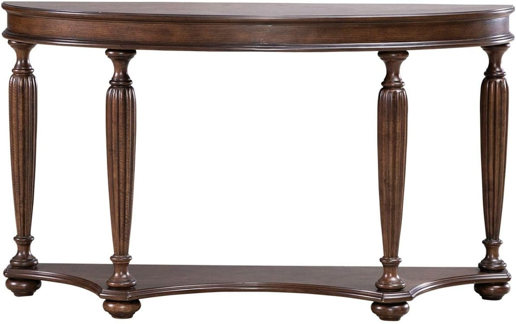 Liberty Furniture Allington Demilune Sofa Table for Living Room - Satin Sienna