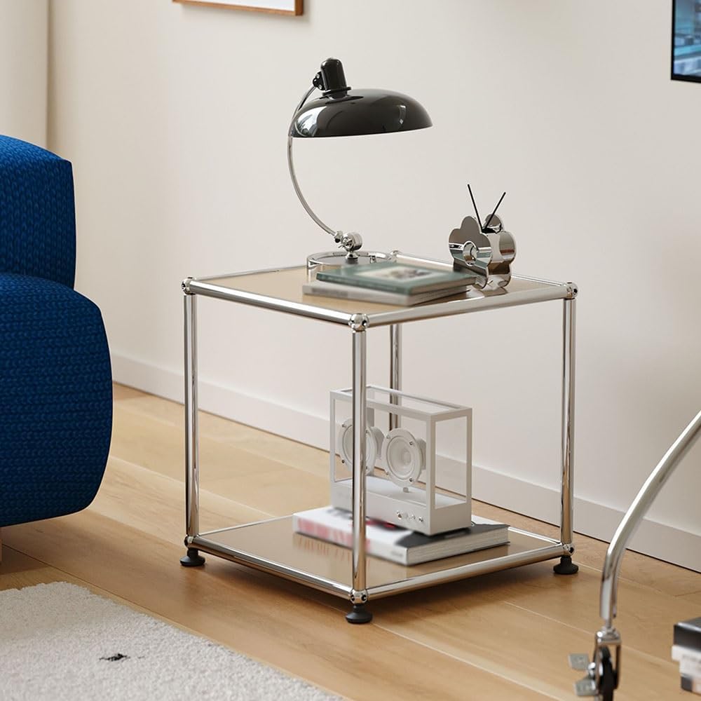 Table Modular Sofa Side Table Arbitrarily Spliced Storage Modern Minimalist Living Room Cabinet Coffee Table(White,Small)